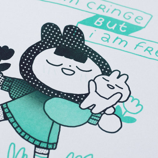 i am cringe • A4 riso print