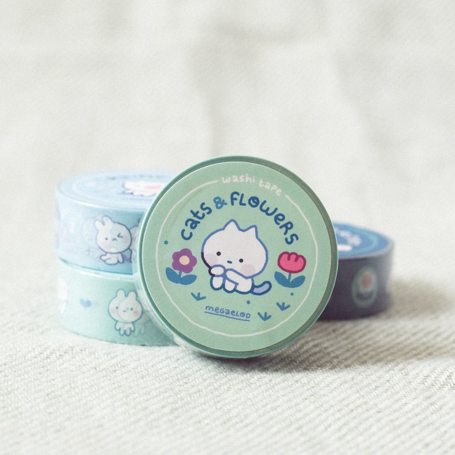 cats & flowers • washi tape