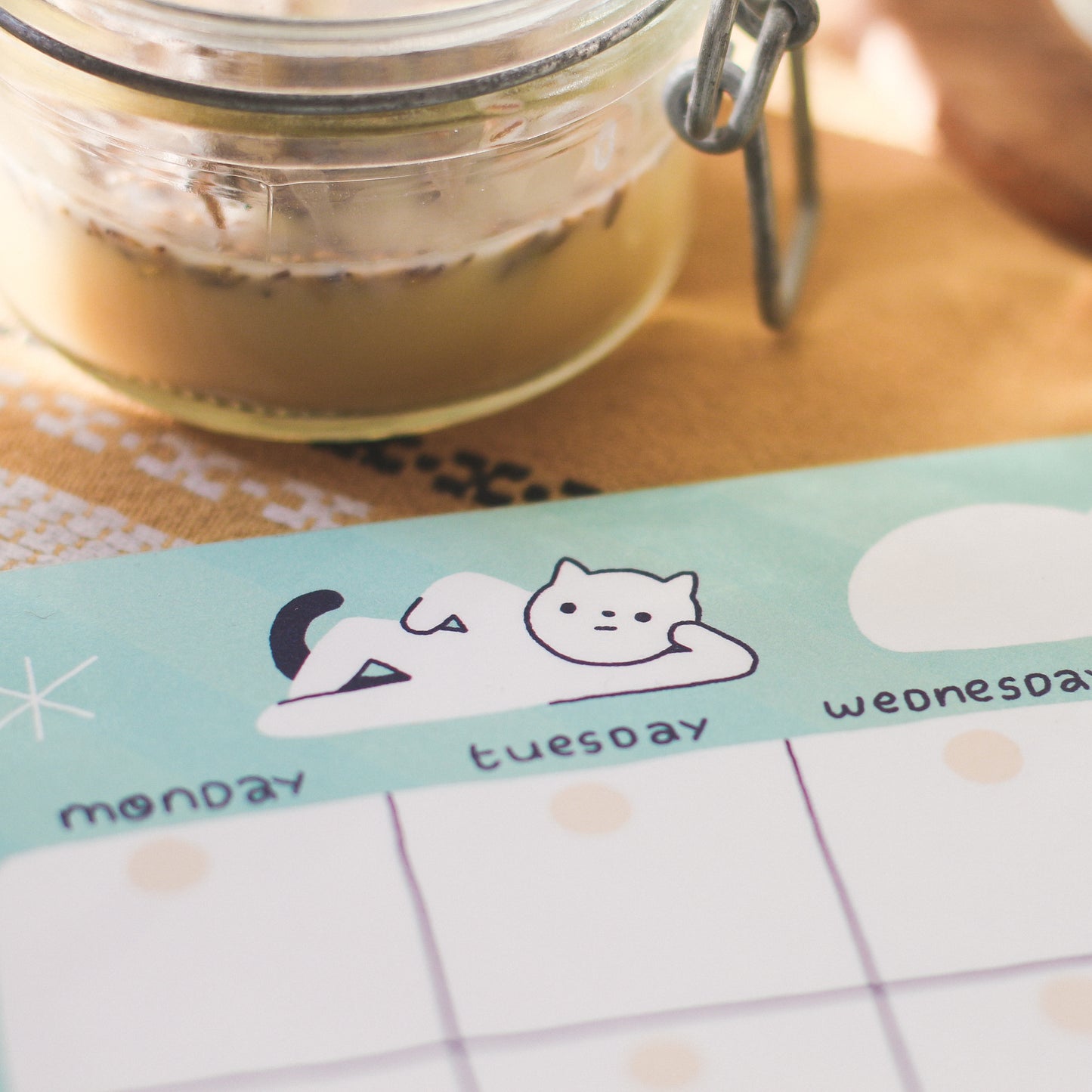 blue monthly planner