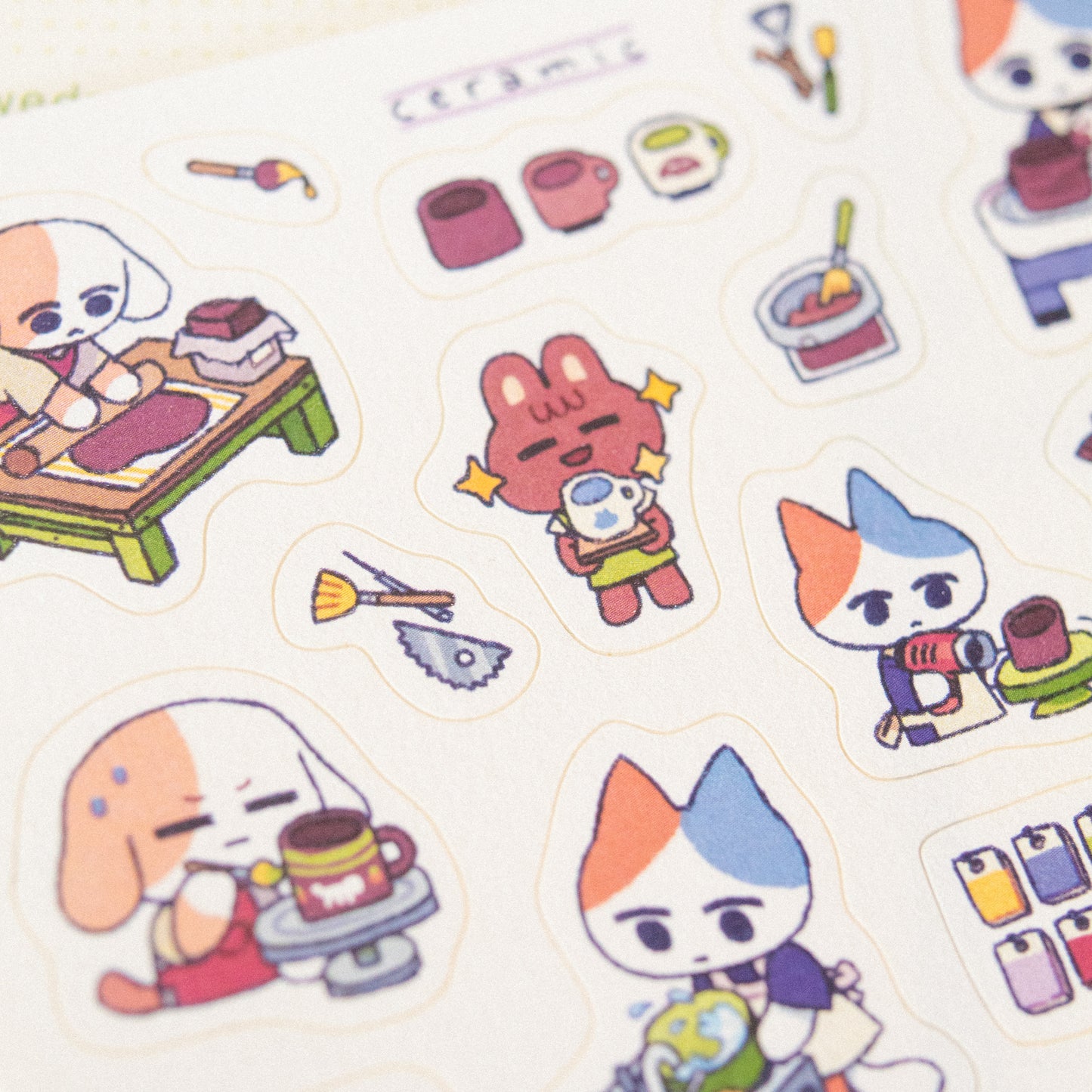 ceramic • sticker sheet