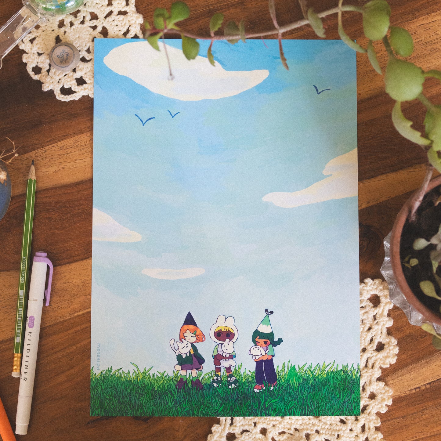 ciel bleu • A4 poster