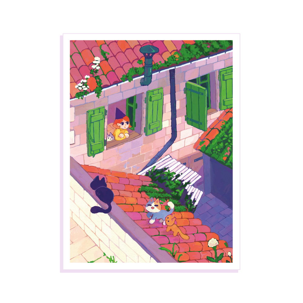 roofs and cats • midsize print