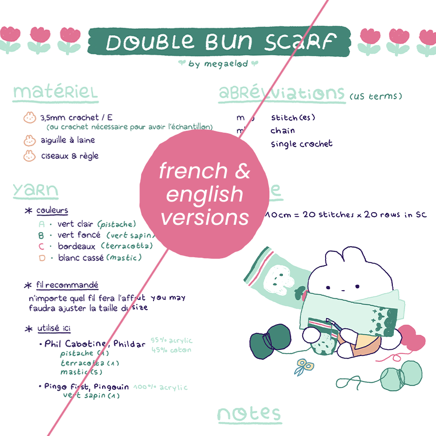 double bun scarf crochet pattern