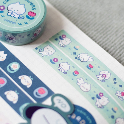 cats & flowers • washi tape
