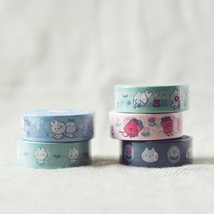 cats & flowers • washi tape