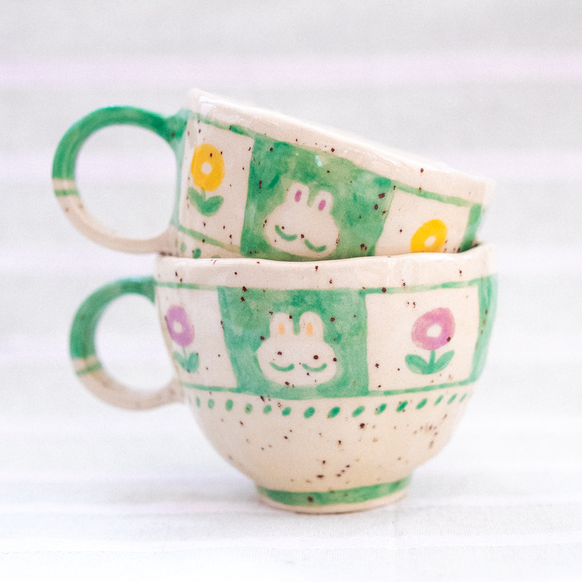 flowerbun greenxpurple · cup