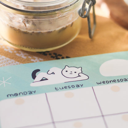 blue monthly planner