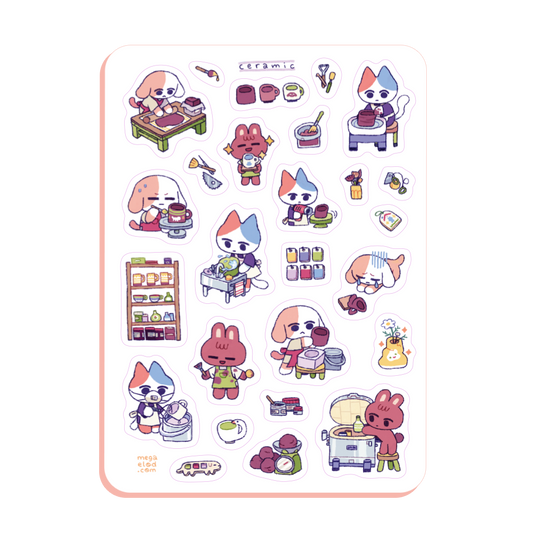 ceramic • sticker sheet