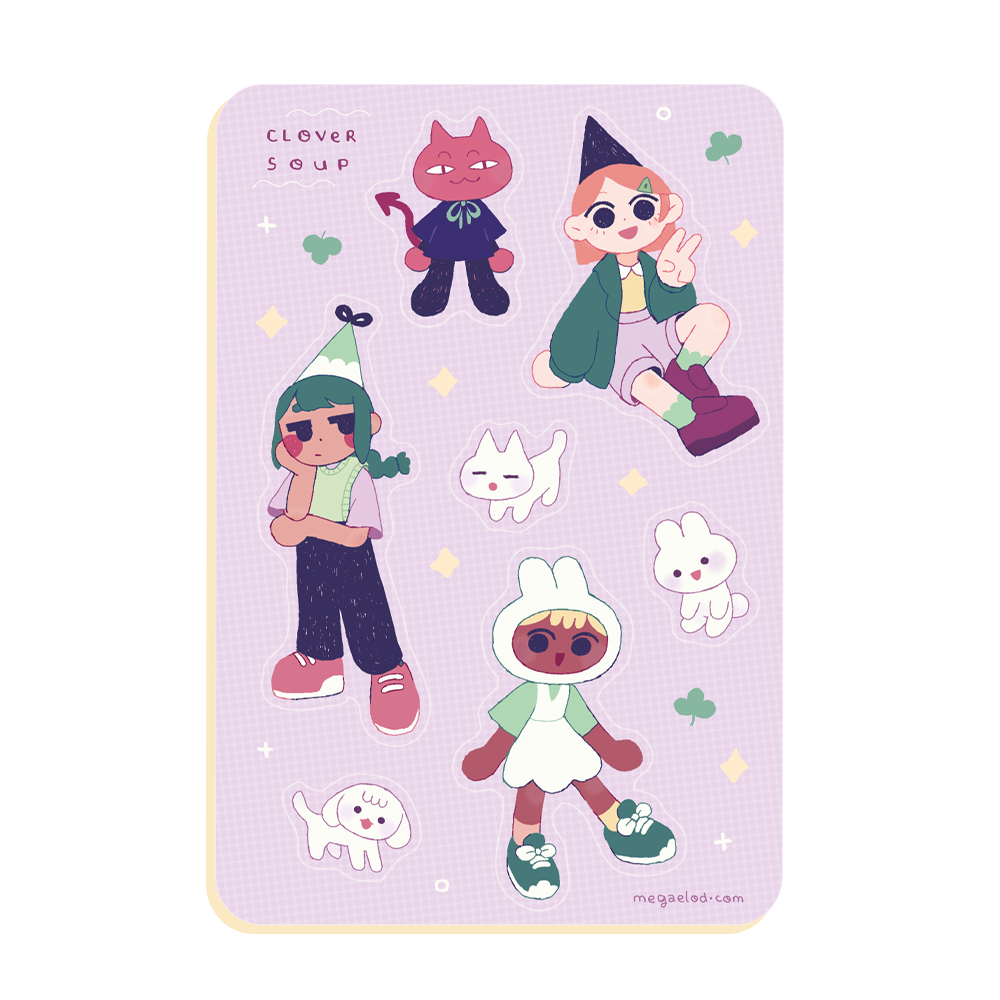 cloversoup • sticker sheet