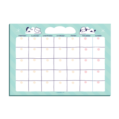 blue monthly planner