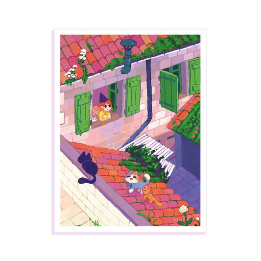 roofs and cats • midsize print
