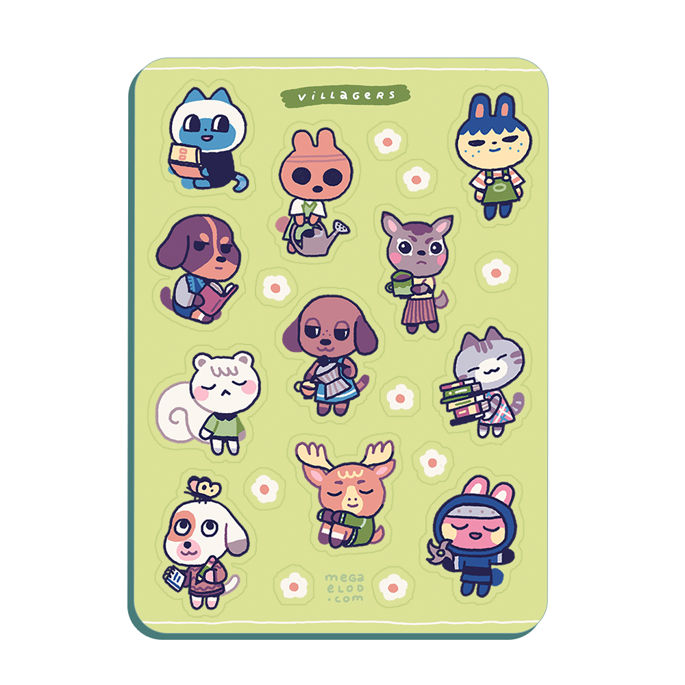 villageois • planche de stickers