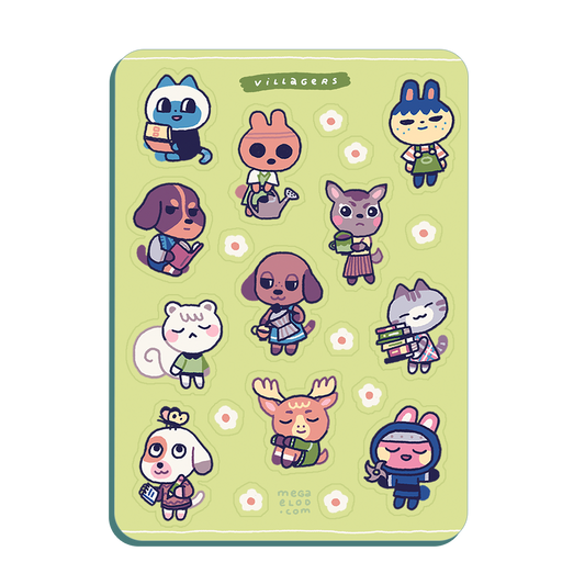 villageois • planche de stickers