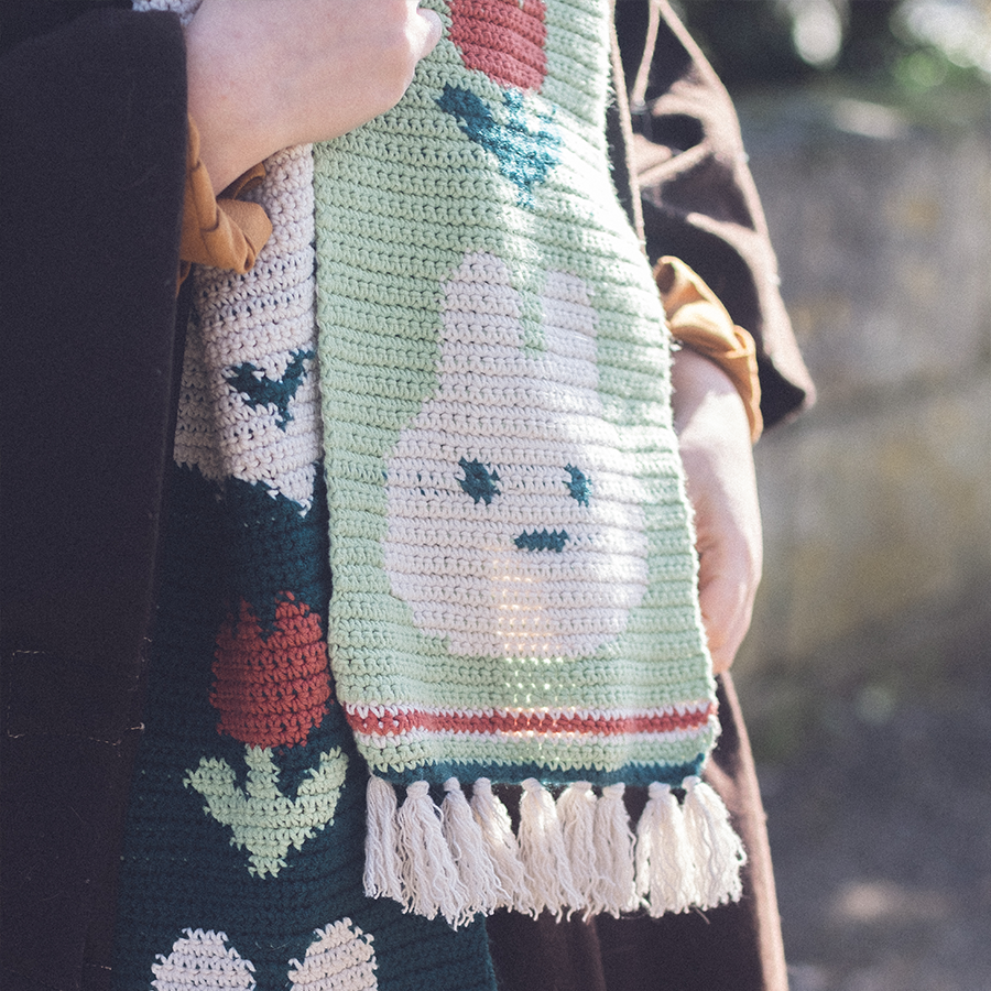 double bun scarf crochet pattern